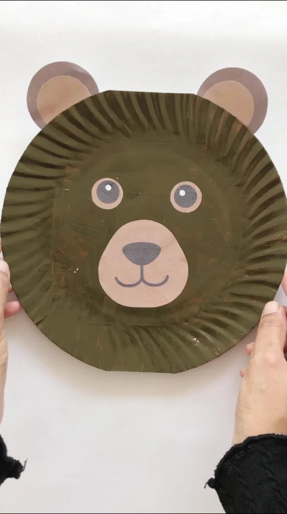 paper plate bear craft