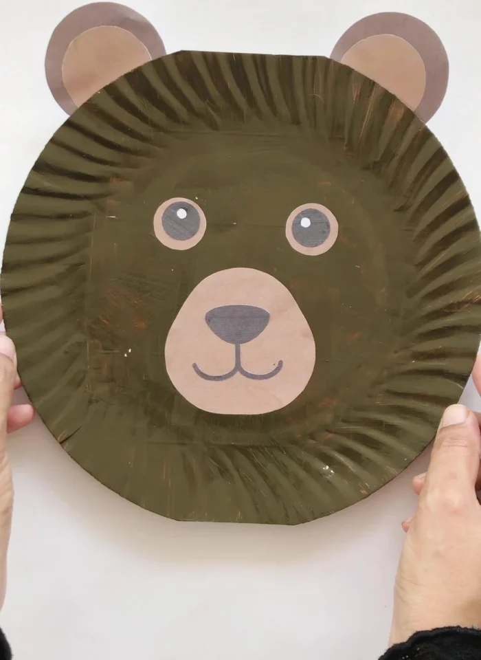 paper plate bear craft