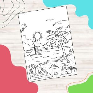 sunny day colouring page icon