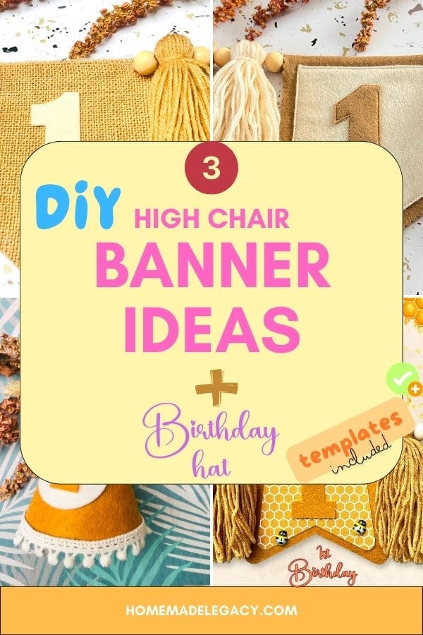 3 DIY High Chair Banner Ideas For 1st Birthday