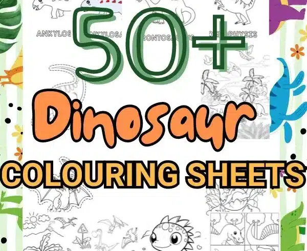 50+ dinosaur colouring sheets