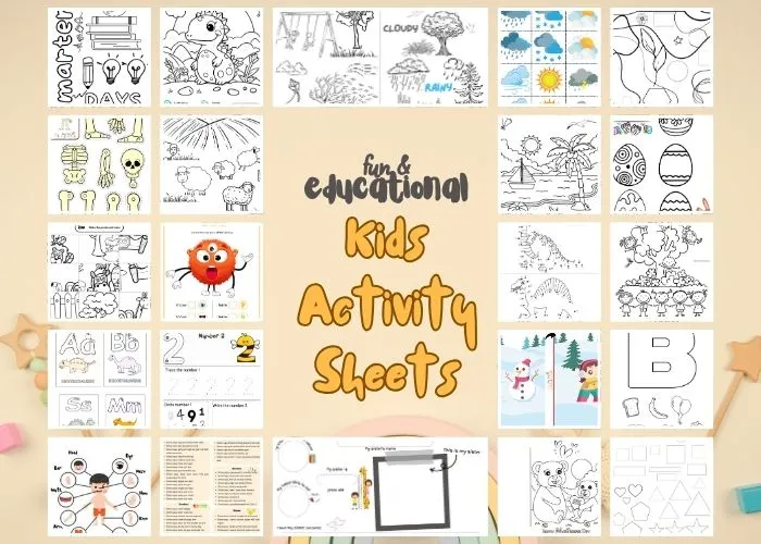 kids activity sheets