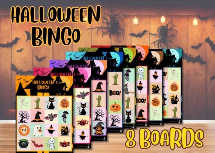 8 Halloween bingo cards