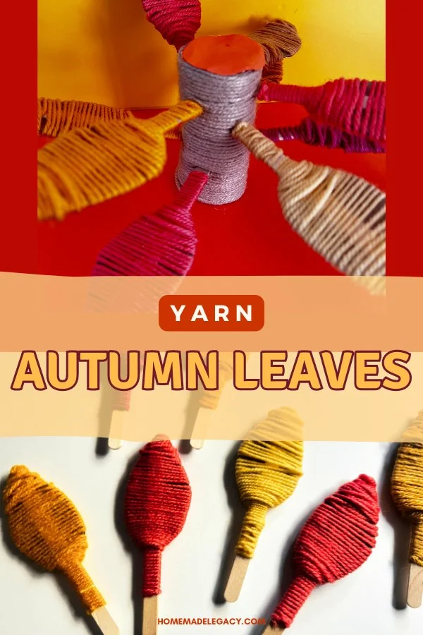 Autumn Leave Craft With Yarn