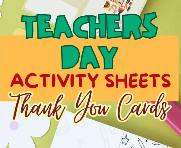 Teacher's day activity sheets