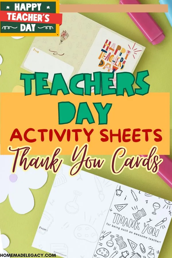 Teacher’s Day Activity Sheets And Cards