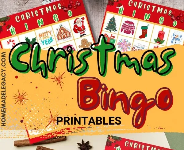 free printable Christmas bingo cards