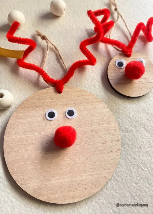 Wooden Rudolph reindeer