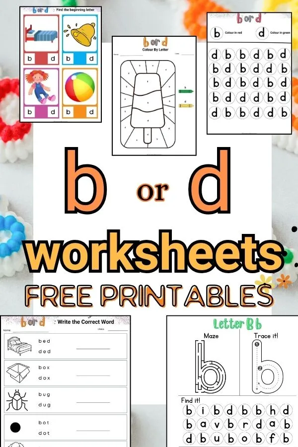 b or d Letter Reversal Worksheets