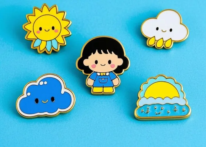 custom pins with weather symbols