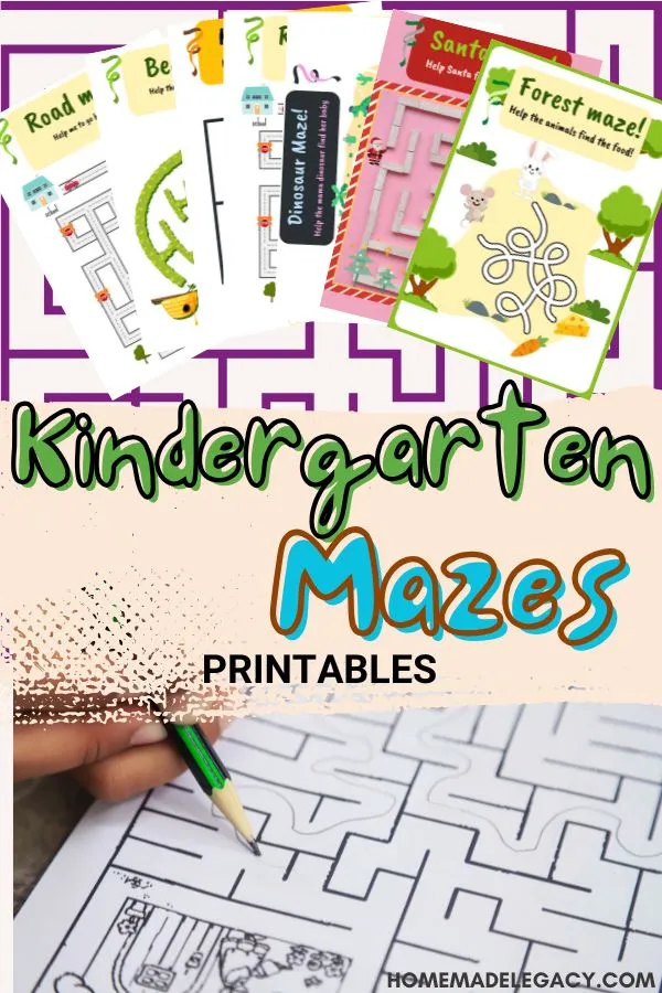 FREE Printable Kindergarten Mazes