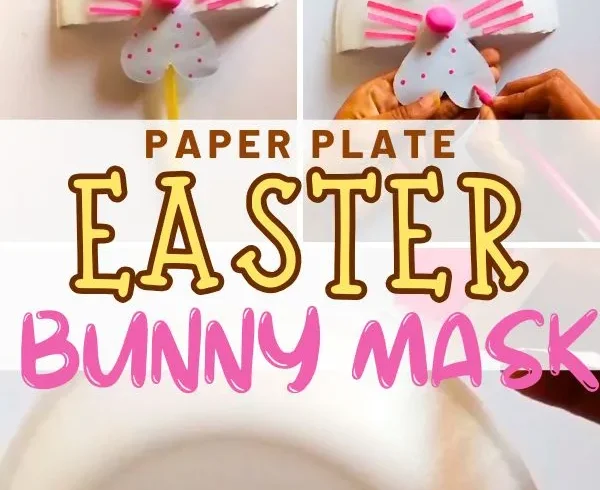 Easter bunny mask with paper plate